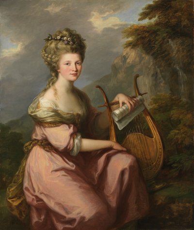 Portrait of Sarah Harrop Mrs. Bates as a Muse by Angelica Kauffmann